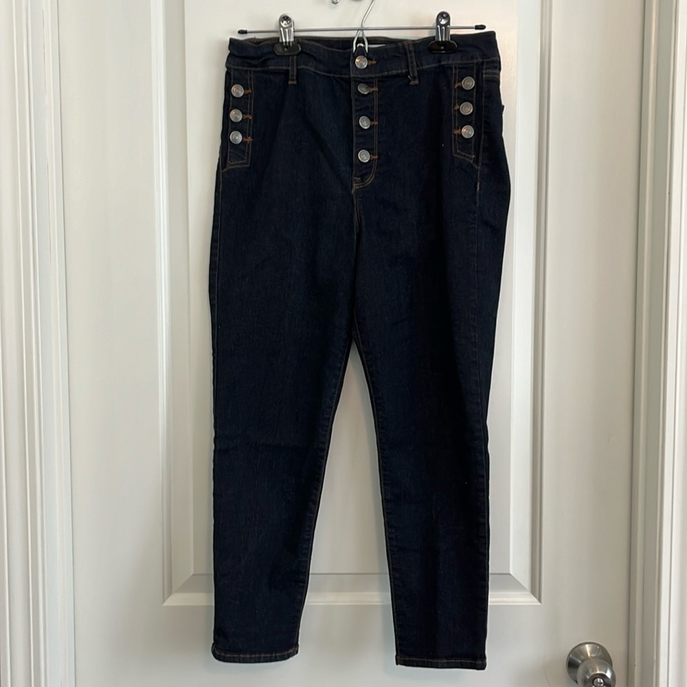 Sophia Rosa curvy dark denim  crop jeans size 10